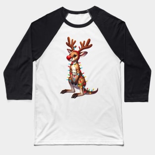 Christmas Red Nose Kangaro Baseball T-Shirt